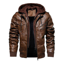 Jaqueta de Couro Masculina Premium com Capuz Removível - VINNCI Store