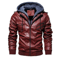 Jaqueta de Couro Masculina Premium com Capuz Removível - VINNCI Store