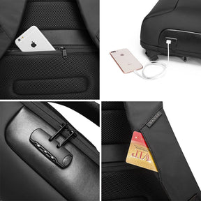 Mochila Executiva Luxxy - Notebook 15`, Impermeável, Porta USB e Trava TSA - VINNCI Store